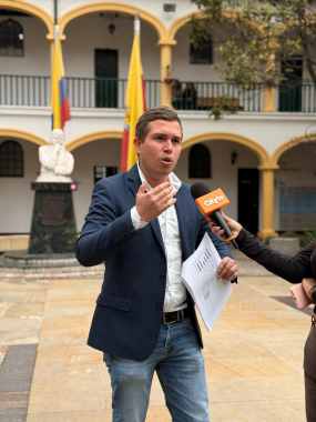 <p>Concejal Jesús Araque lideró jornada de recuperación del espacio público en el sector financiero de Bogotá</p>