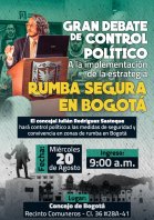 Mañana gran debate de control político zonas de rumba en Bogotá