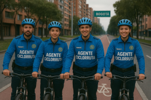 Bogotá pedalea a la historia: primer escuadrón de tránsito exclusivo para ciclorrutas