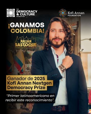 <p>El Concejal Julián Sastoque, primer latinoamericano en ganar el Kofi Annan NextGen Democracy Prize</p>