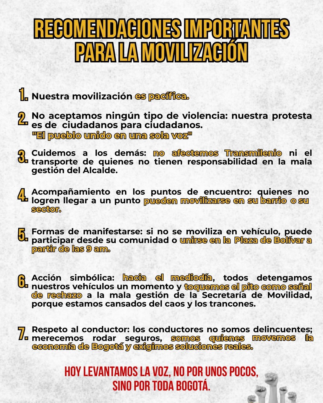 Imagen "Recomendaciones importantes para la movilización