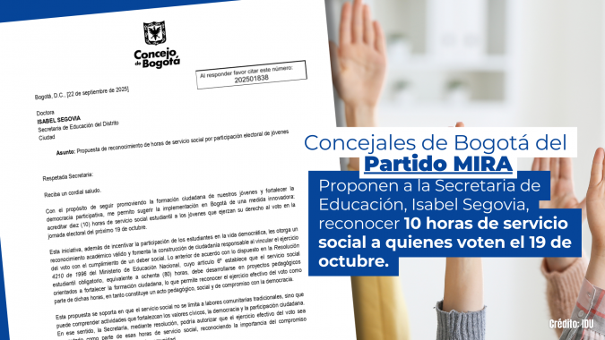 <p>Concejales del partido MIRA proponen reconocer horas de servicio social a jóvenes para combatir la abstención en elecciones de los Consejos de Juventudes</p>