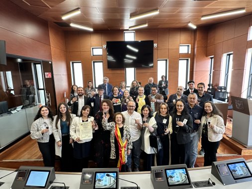 <p>Entrega de la Orden Civil al Mérito José Acevedo y Gómez en el Grado Gran Cruz a la Fundación Alma</p>