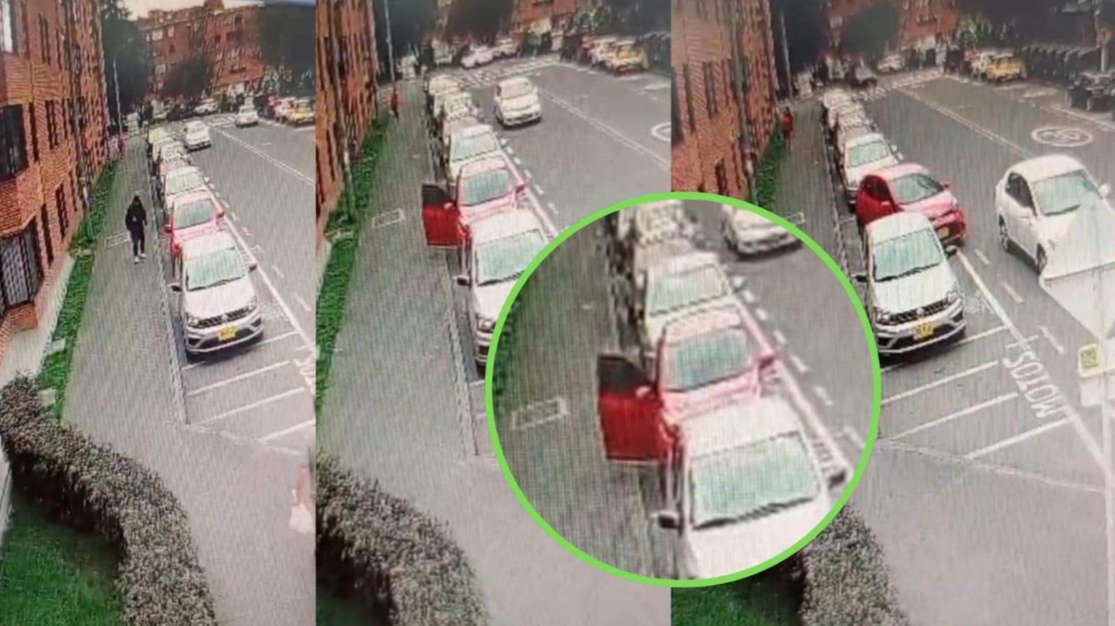 Foto hurto vehículo zona de parqueo ZPP