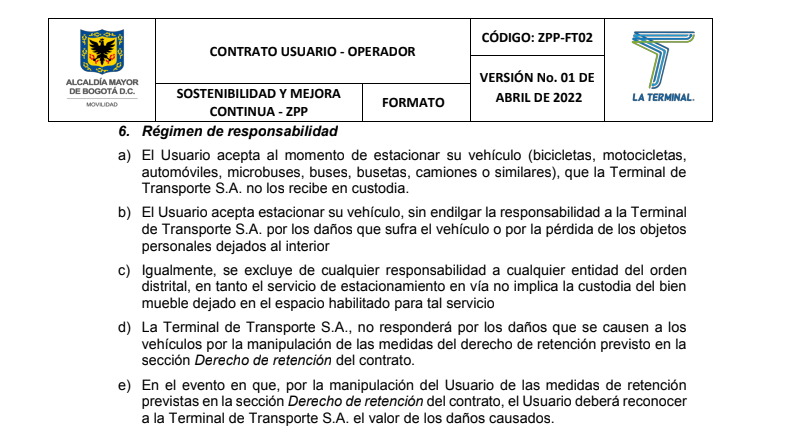 Imagne contrato de adhesión usuario-operador 