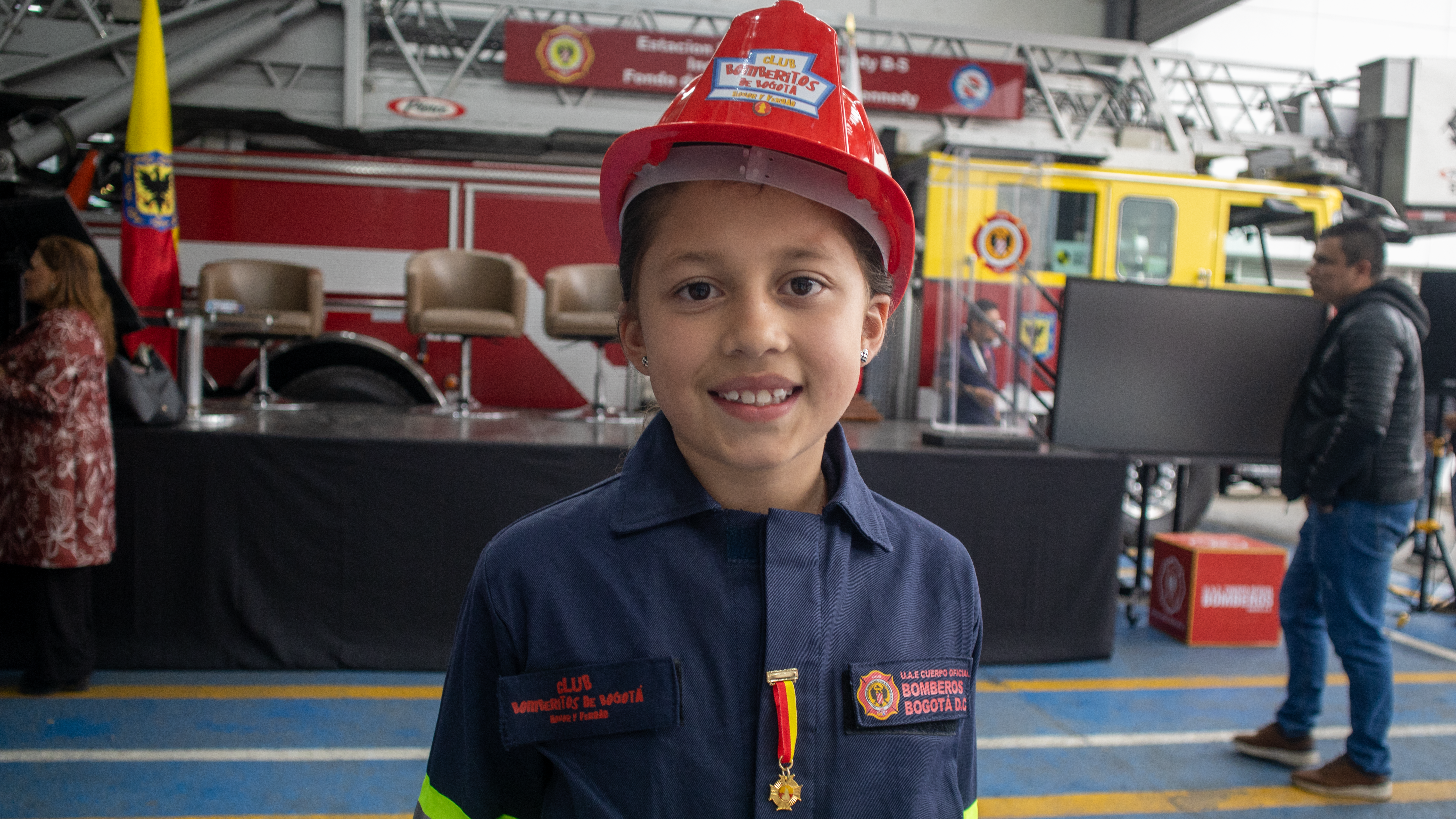 Foto de un niño del programa Bomberitos