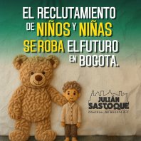 Crece 43% el reclutamiento ilícito de menores en Bogotá en 2025: alerta del Concejal Julián Sastoque