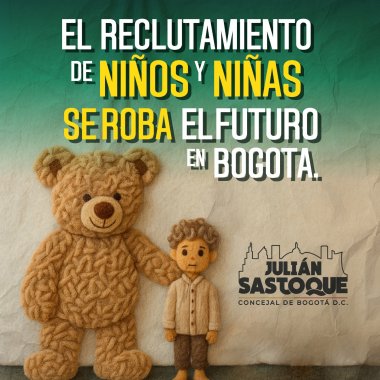 <p> Crece 43% el reclutamiento ilícito de menores en Bogotá en 2025: alerta del Concejal Julián Sastoque</p>
