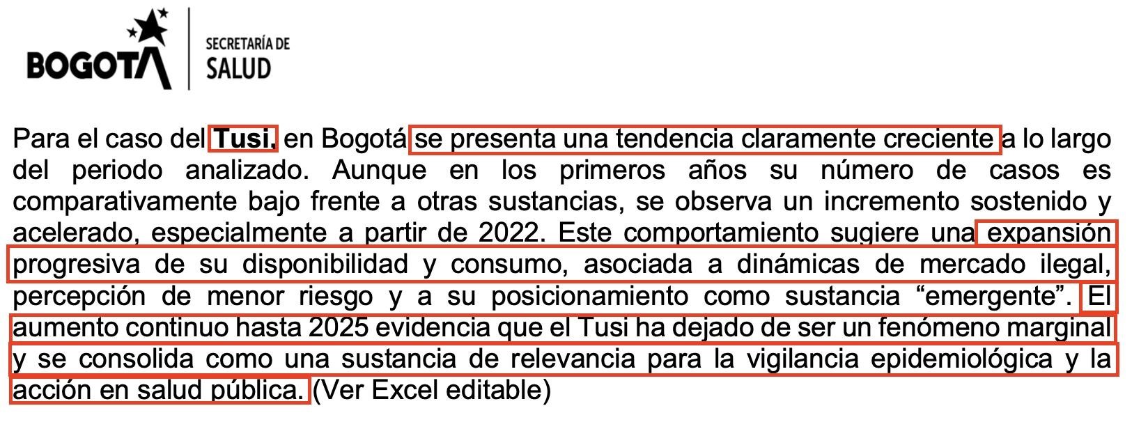 Imagen de información brindada por la Secreataría de salud