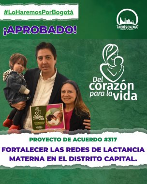 <p>Aprobado proyecto del concejal Andrés Onzaga para fortalecer las redes y rutas de lactancia materna en Bogotá</p>