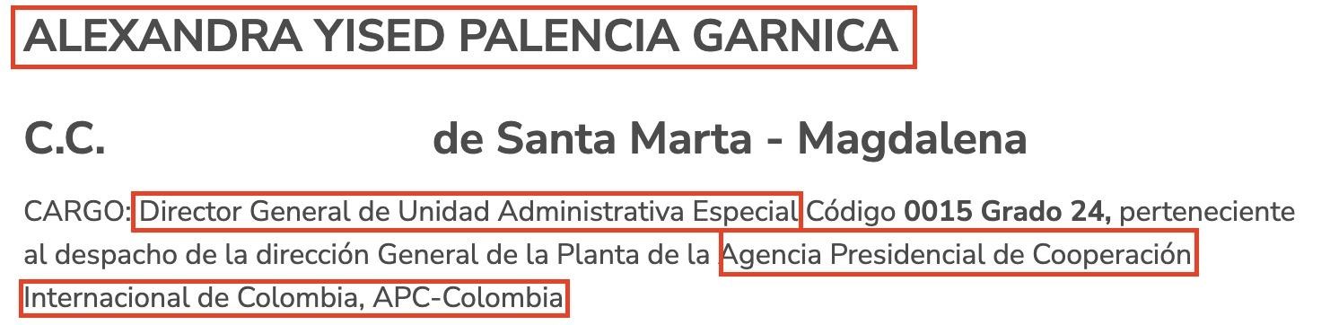 Información Directora General APC