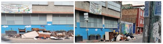 Colage de imagen de la fachada. foto tomada por la ciudadanía