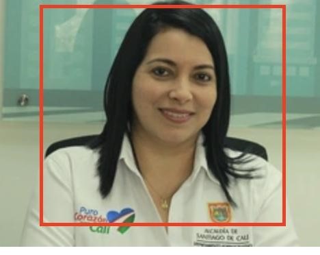 En esta foto Alejandra Puentes exdirectora de contratación de la Alcaldía de Cali 