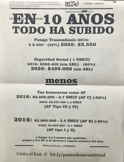 Imagen del flayer informativo sobre los valores en aumento