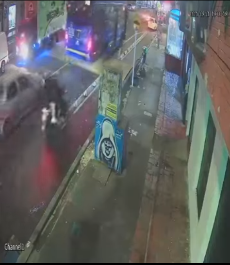 Imagen previa al accidente del motociclista