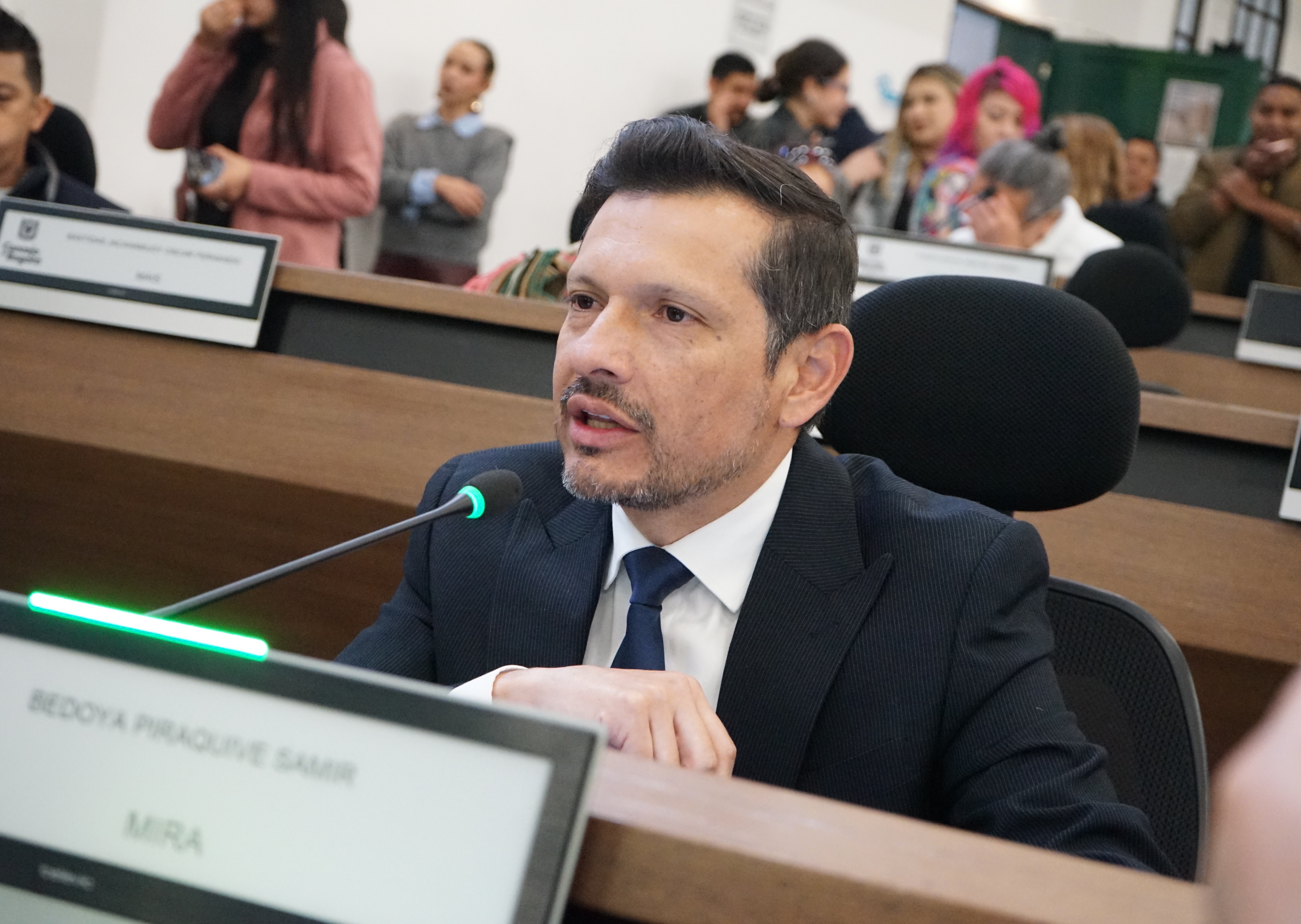 En esta foto el H.C. Samir Bedoya en su curul