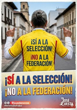 <p>“La pelota no se mancha: sí a la Selección, no a la Federación”</p>