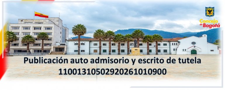 <p>PUBLICACION AUTO ADMISORIO Y ESCRITO DE TUTELA - RAD 11001310502920261010900</p>