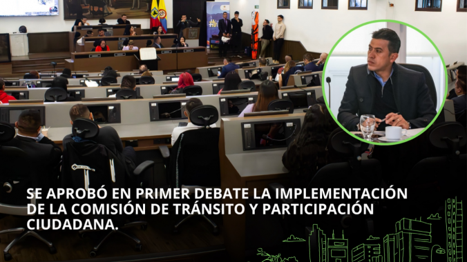 <p>Aprueban en primer debate proyecto del concejal Fuchi para crear la Comisión Distrital de Tránsito y Participación Ciudadana</p>