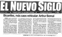 <p>Bicicarriles, más caos vehicular: Arthur Bernal</p>