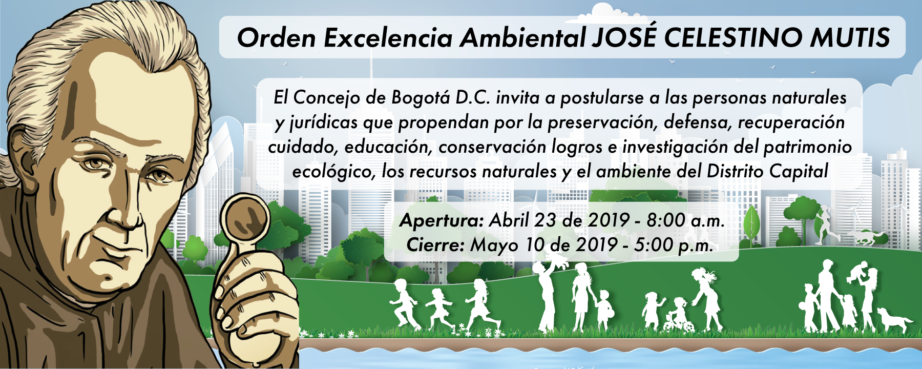 Imagen informativa de la Orden a la Excelencia Ambiental José Celestino Mutis 2019