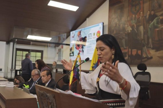 <p>La Concejala Ati Quigua realizó el debate de control político sobre la crítica situación de las Victimas étnicas en Bogotá</p>