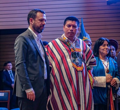 <p>Alcalde Galán posesionó a los Gobernadores de los 14 Cabildos Indígenas de Bogotá</p>
